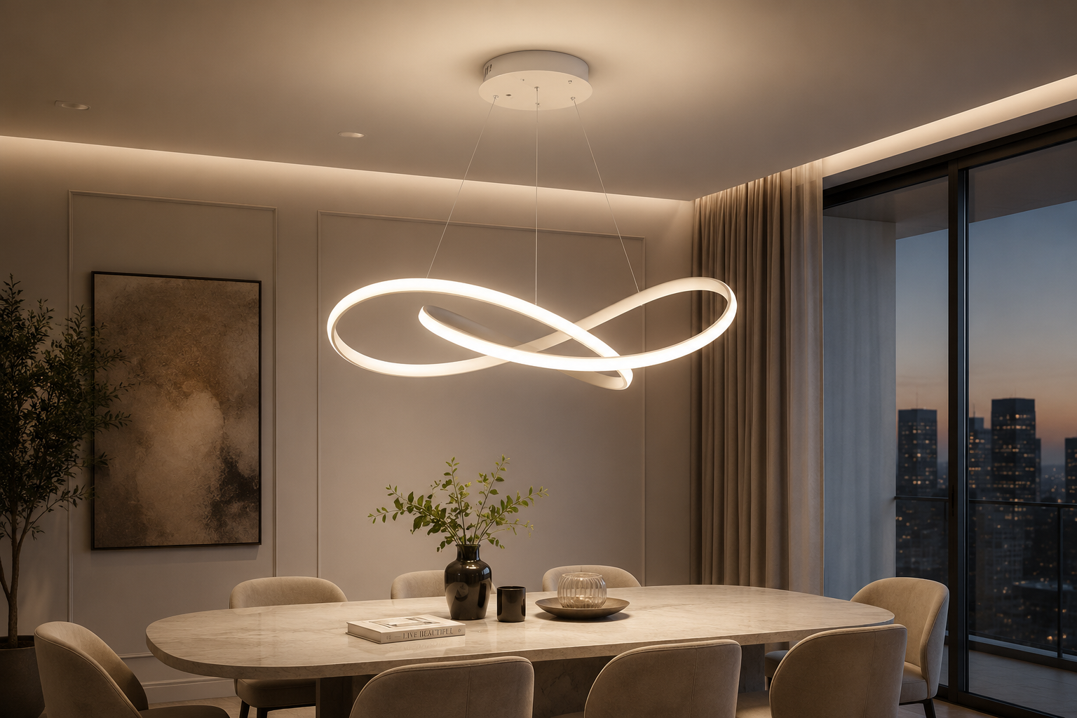 Moderne skandinavische Pendelleuchte – Kleeblatt-Design