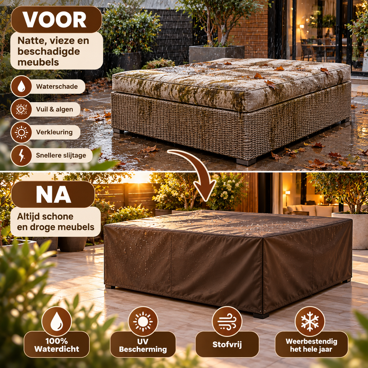 Tuinmeubelhoes op maat – Normale vorm (CALCULATOR)