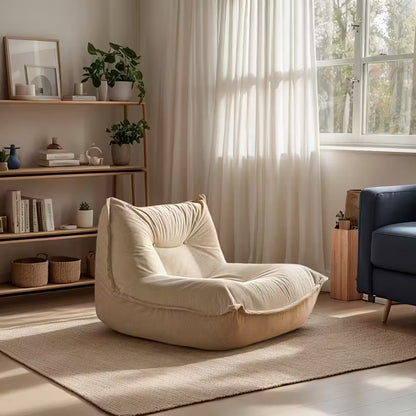 Luxuriöser Loungesessel aus olivgrünem Cord