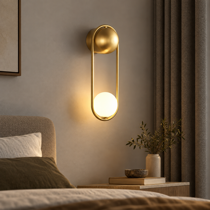U-vormige led-wandlamp – Art-decodesign | Koper of zwart