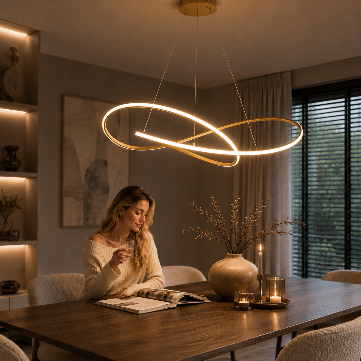 Moderne skandinavische Pendelleuchte – Kleeblatt-Design
