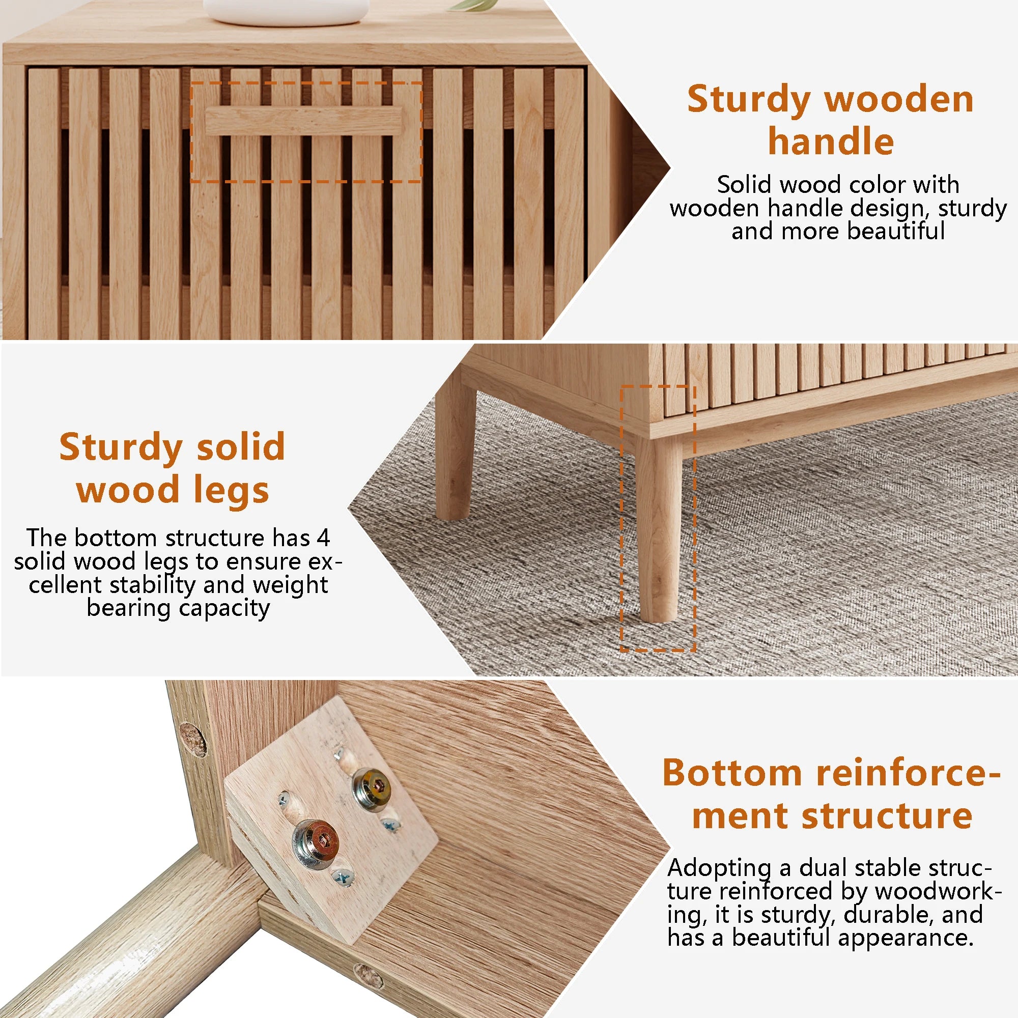 Couchtisch aus Massivholz – Natürlicher, niedriger Beistelltisch für das Wohnzimmer