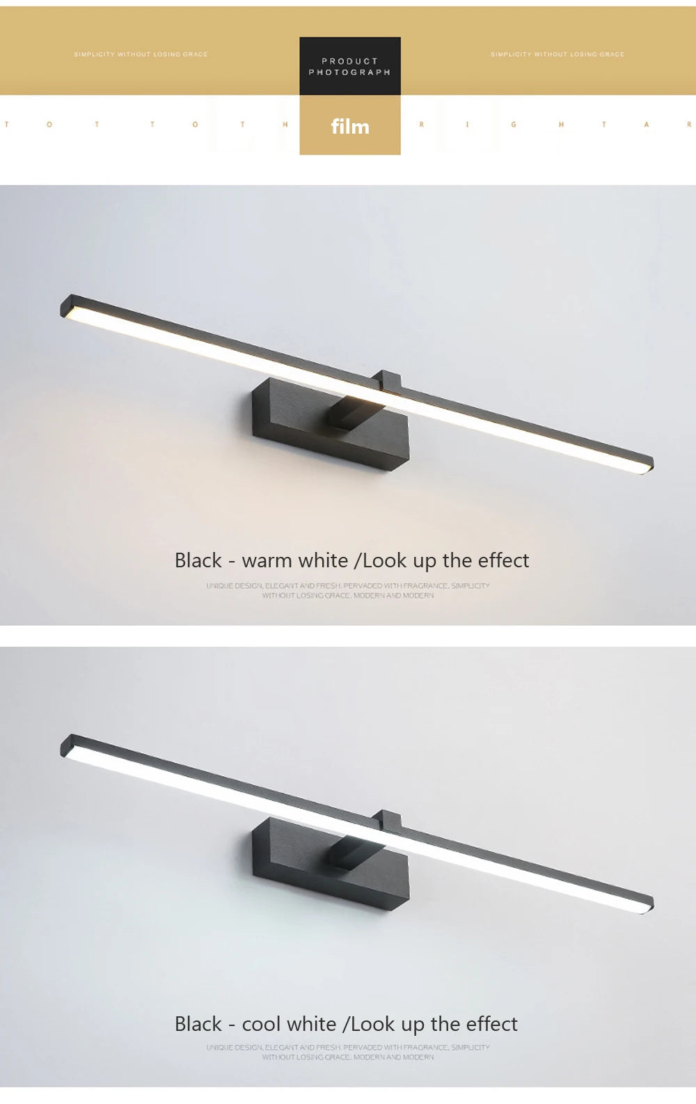 Moderne LED-wandlamp Badkamer make-up licht Lijnlamp voor Badspiegel