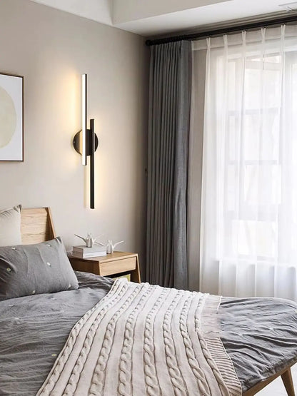 LED Wall Light 24W Modern – Warm White 3000K | Black Aluminum Sconce