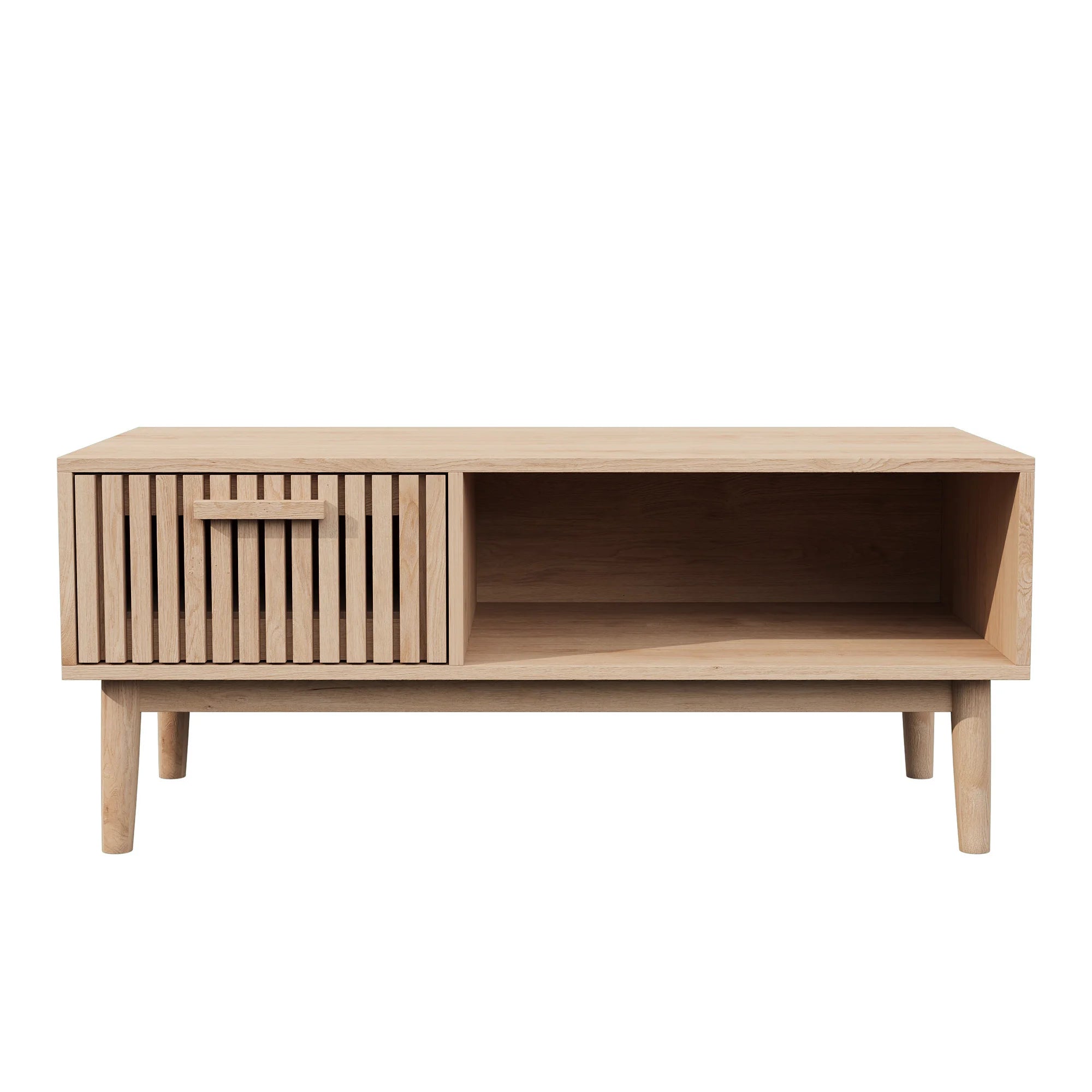 Couchtisch aus Massivholz – Natürlicher, niedriger Beistelltisch für das Wohnzimmer