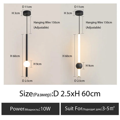 Minimalistische Nachttischleuchte – Moderne LED-Einflammenlampe