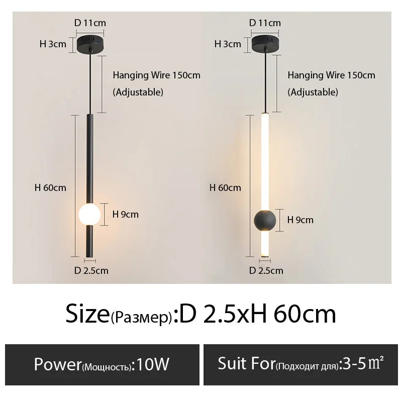 Minimalistische Nachttischleuchte – Moderne LED-Einflammenlampe