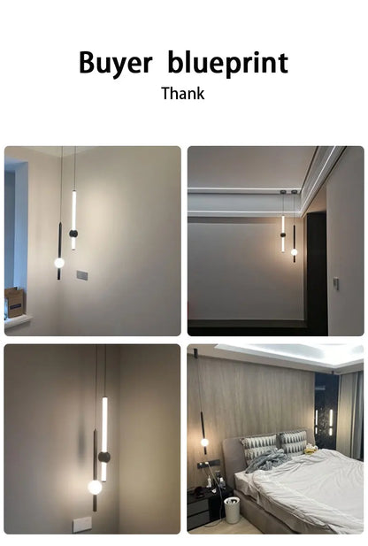 Minimalistische Nachttischleuchte – Moderne LED-Einflammenlampe