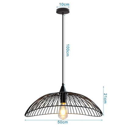 Kreative industrielle lineare Hut-Hängeleuchte aus Metall
