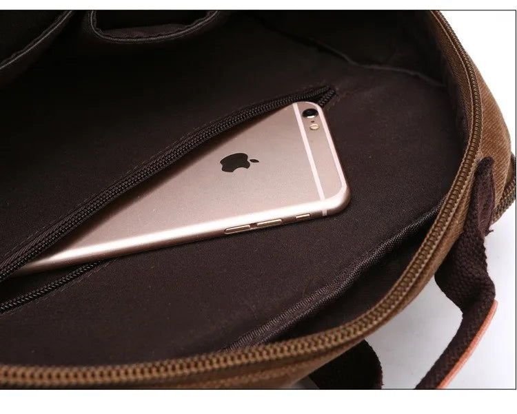 Vintage Canvas Backpack Men Large Capacity Travel Shoulder Bag High Quality Fashion Students Bag Male notebook Laptop Backpack