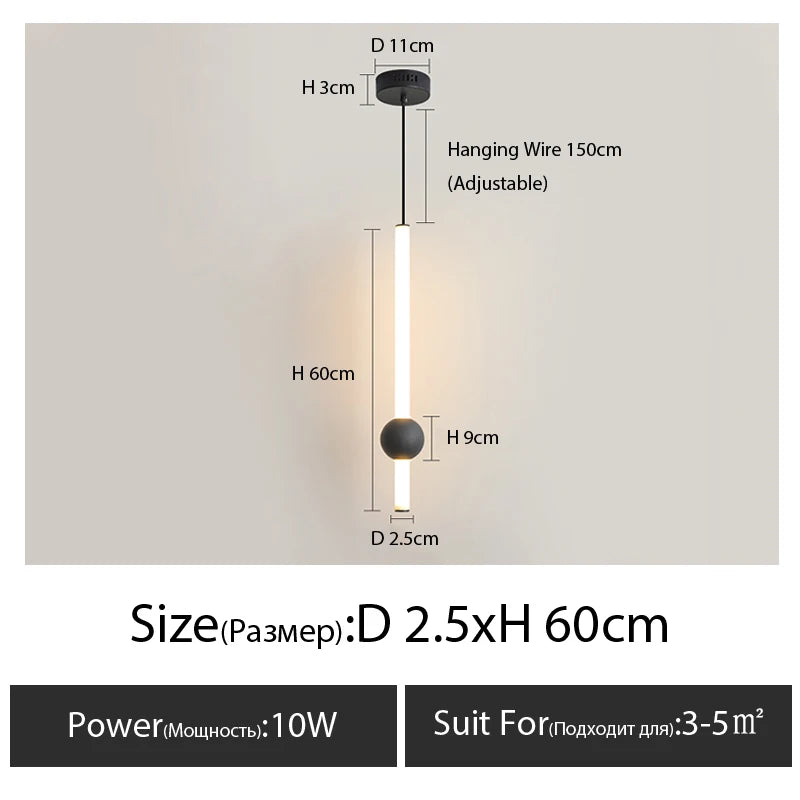 Minimalistische Nachttischleuchte – Moderne LED-Einflammenlampe