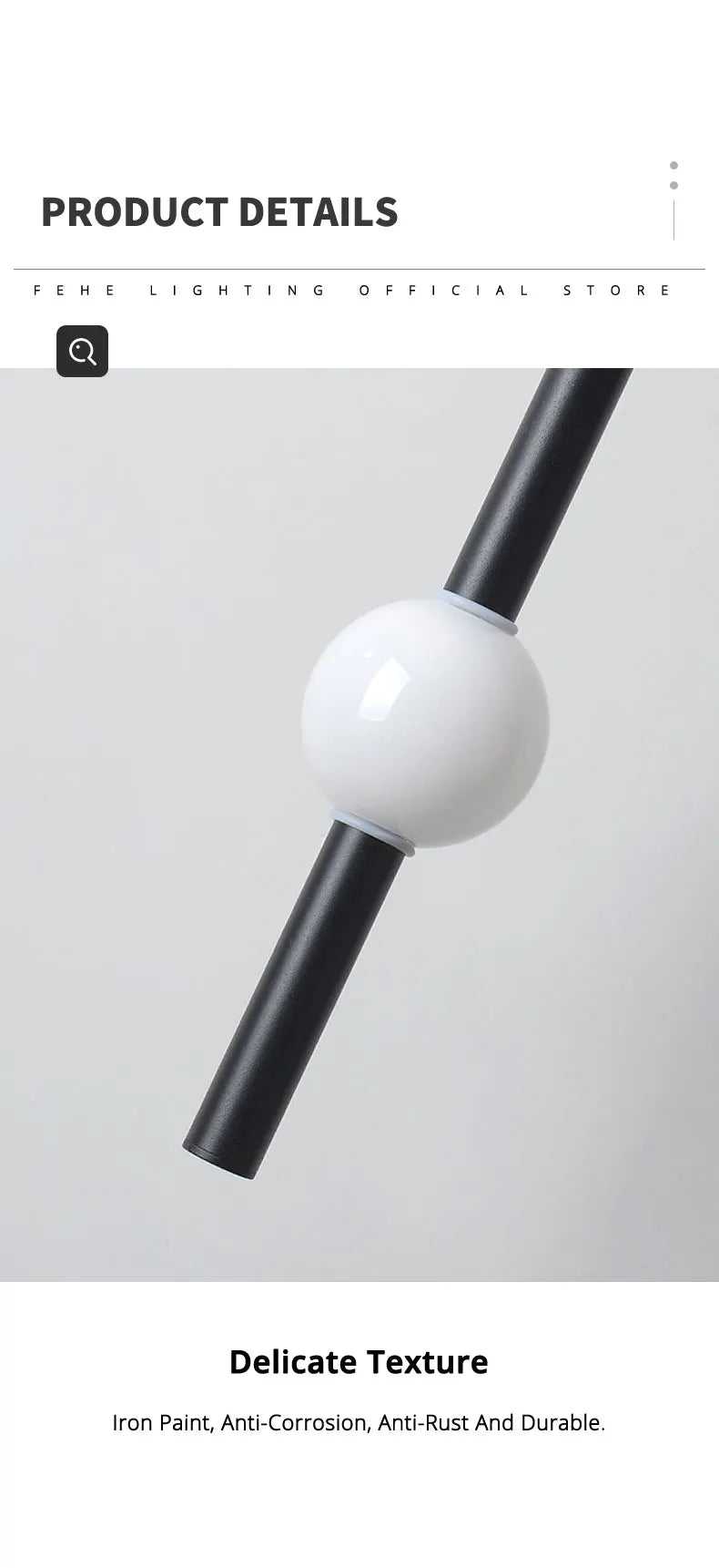 Minimalistische Nachttischleuchte – Moderne LED-Einflammenlampe