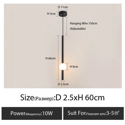 Minimalistische Nachttischleuchte – Moderne LED-Einflammenlampe