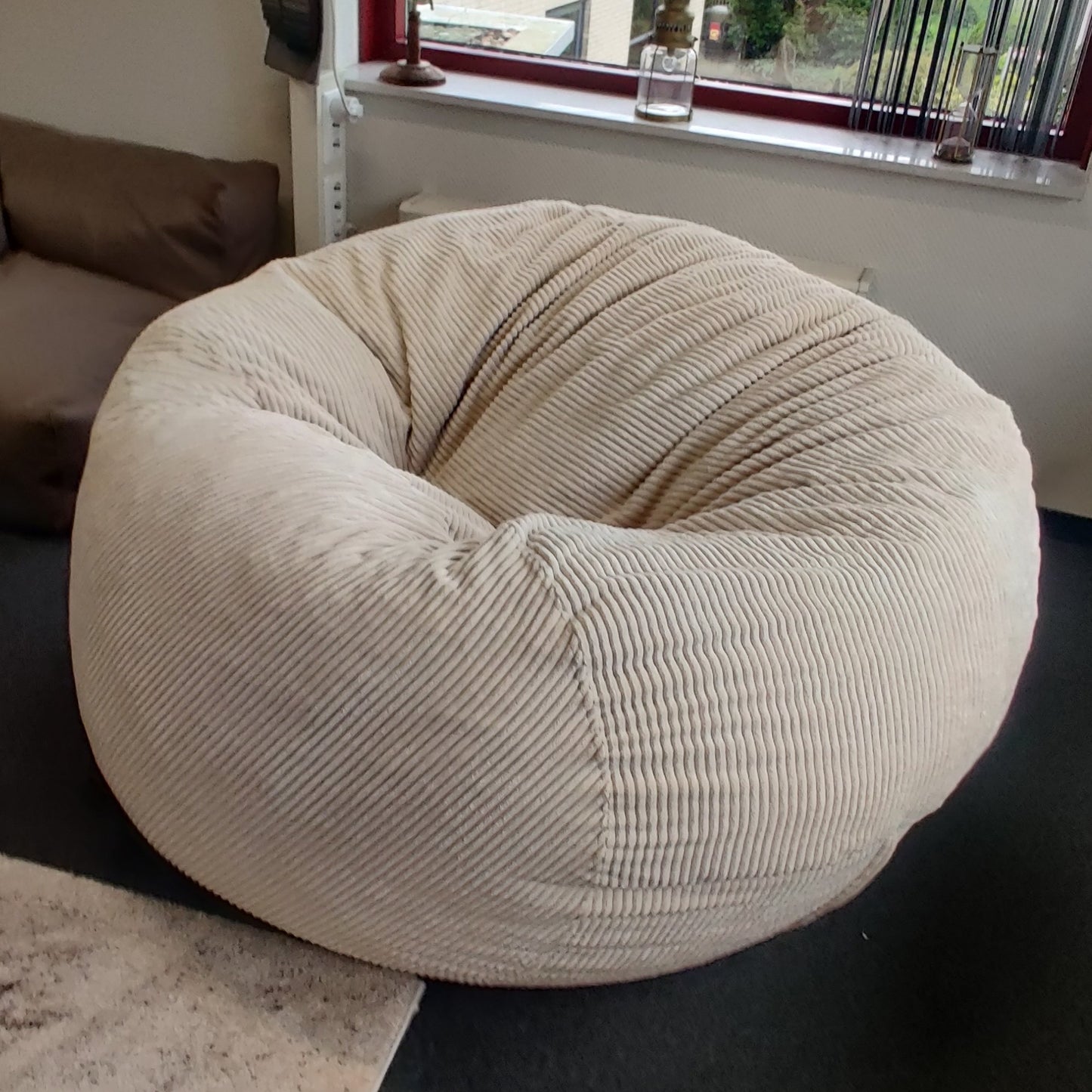 Big Mega XXL Beanbag Ribbed Fabric Included foam fillings