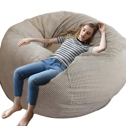 Big Mega XXL Beanbag Ribbed Fabric Included foam fillings