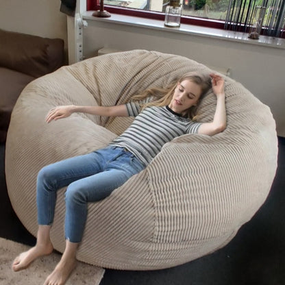 Big Mega XXL Beanbag Ribbed Fabric Included foam fillings