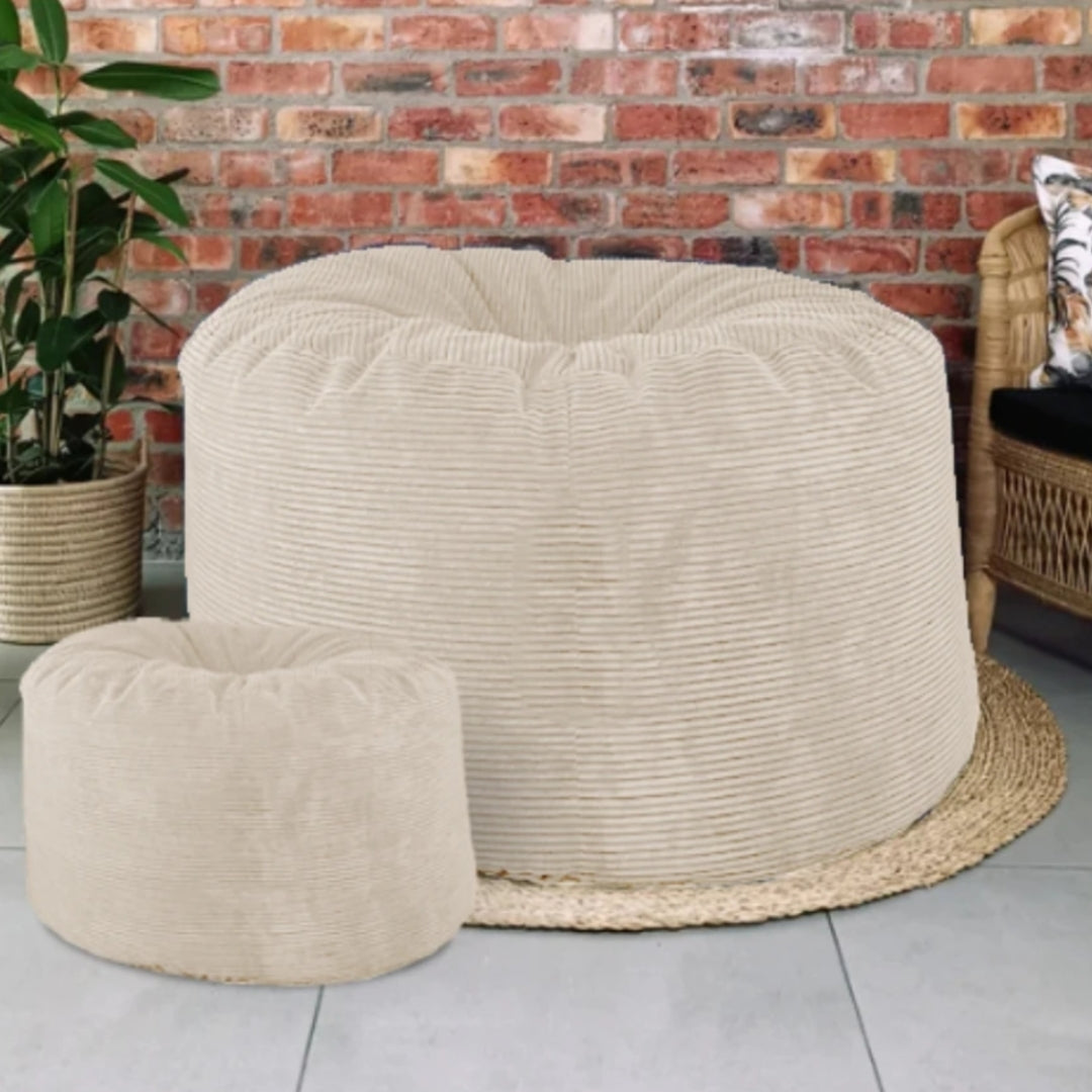 Big Mega XXL Beanbag Ribbed Fabric Included foam fillings