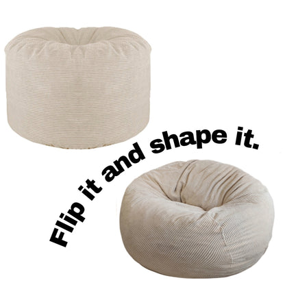 Big Mega XXL Beanbag Ribbed Fabric Included foam fillings