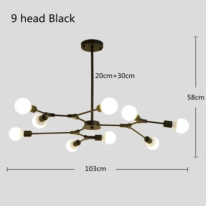 Sputnik Chandelier - Modern Art Deco Molecular Ceiling