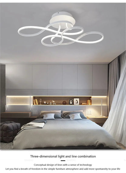 Modern LED Ceiling Chandelier - Stepless Dimming