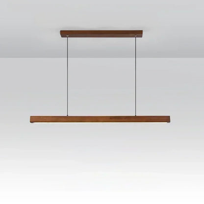 LED Pendant Light - Wood Long Strip - Kitchen Island Lighting
