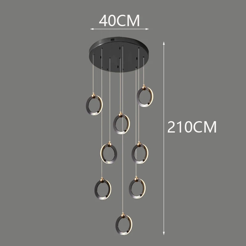 Octo - Modern LED Pendant Light Chandelier for Living Room and Staircase