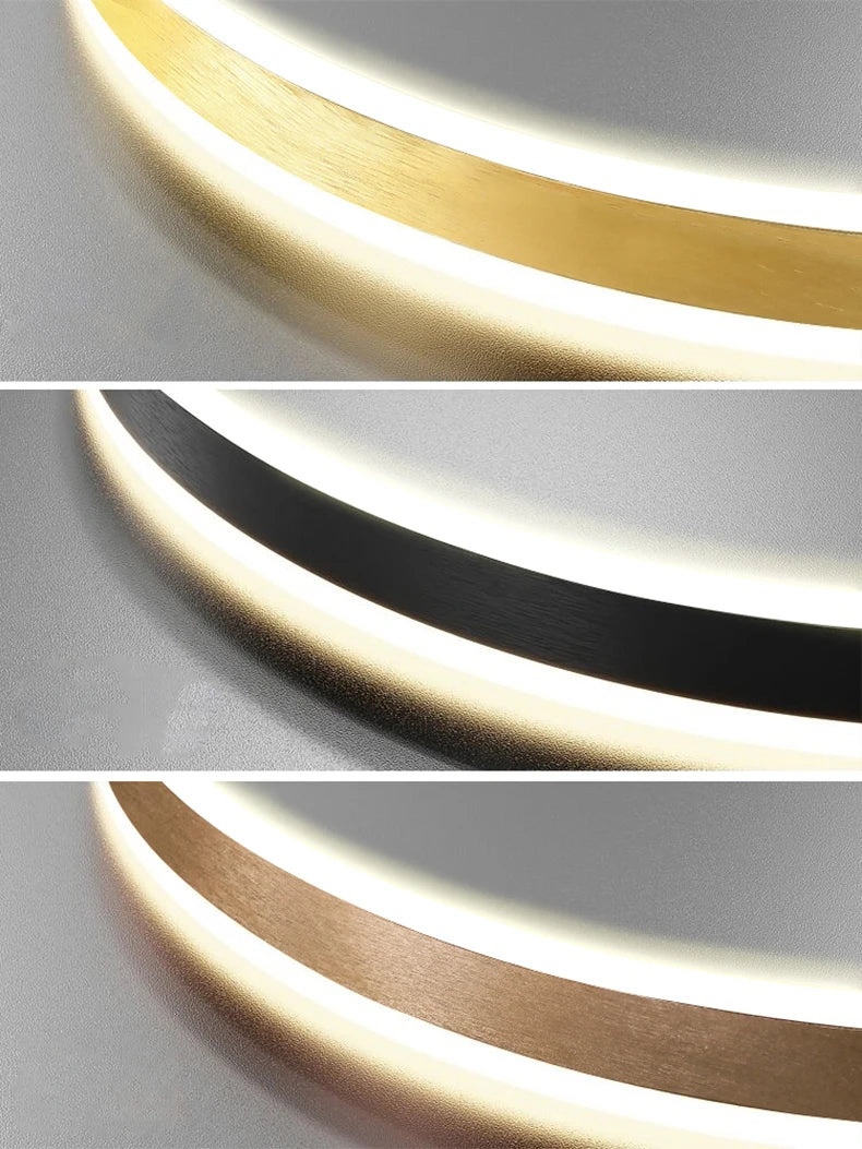 Modern LED Ring Chandelier - Multi-Tier Pendant Light