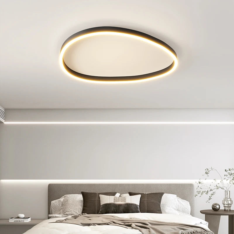 LED Ring Chandelier - Modern Pendant Light for Living Room, Bedroom & Dining Room