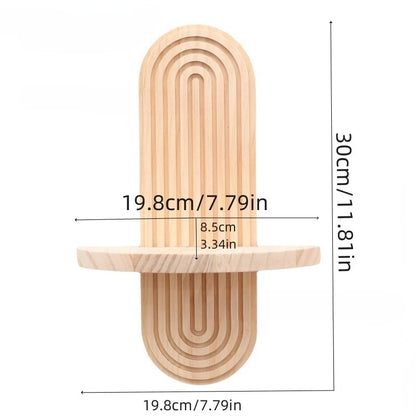 Boho-Wandregal aus Holz