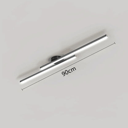 Modern LED Ceiling Light - Long Aluminum Linear Fixture for Hallway & Office