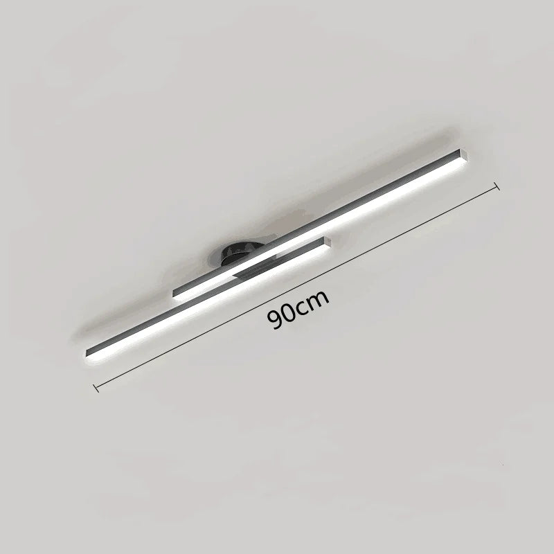 Modern LED Ceiling Light - Long Aluminum Linear Fixture for Hallway & Office