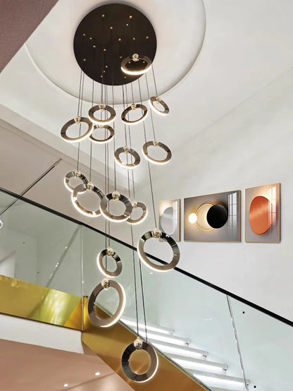 Octo - Modern LED Pendant Light Chandelier for Living Room and Staircase