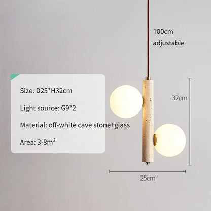 LED-Pendelleuchte im Höhlenstein-Stil – Moderner nordischer Stil