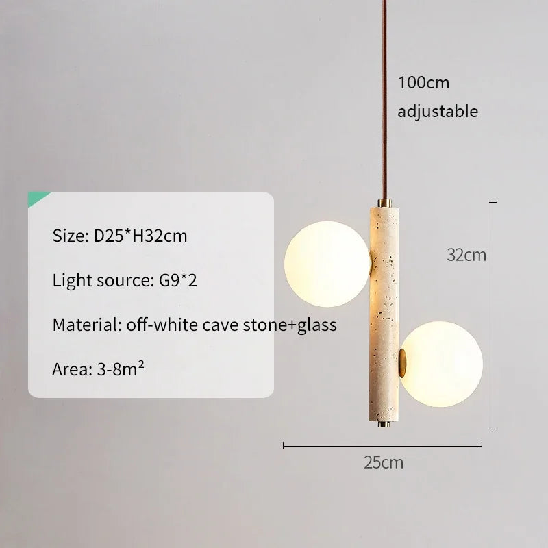 LED-Pendelleuchte im Höhlenstein-Stil – Moderner nordischer Stil