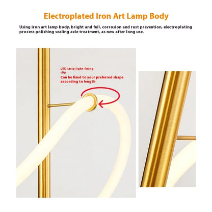 Modern LED Wall Lamp – Gold Aluminum Sconce