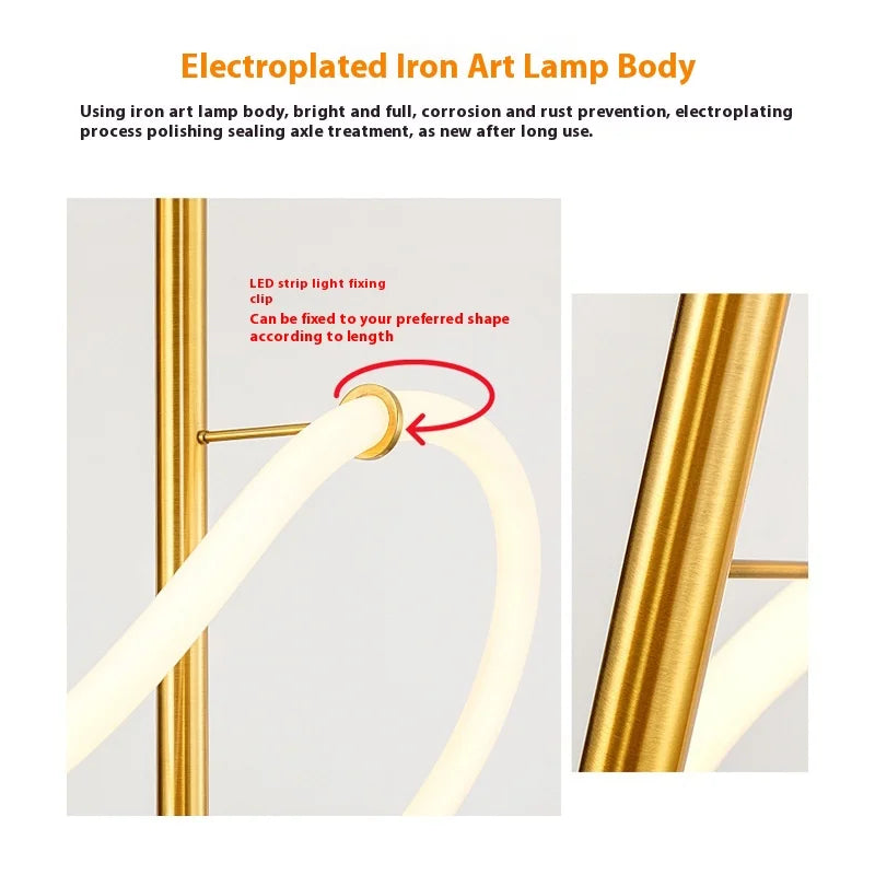 Modern LED Wall Lamp – Gold Aluminum Sconce