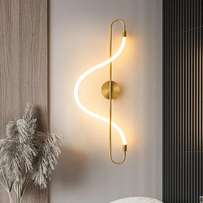 Modern LED Wall Lamp – Gold Aluminum Sconce