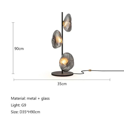 Nordische LED-Stehleuchte aus Glas – Moderne Design-Stehleuchte für Wohn- und Schlafzimmer
