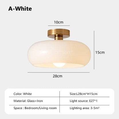 BAUHAUS Modern Glass Pendant Light - Matte Shade Hanging Lamp