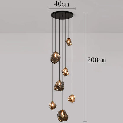 Modern Ring LED Pendant Light - 11 Rings Dimmable with Remote Control