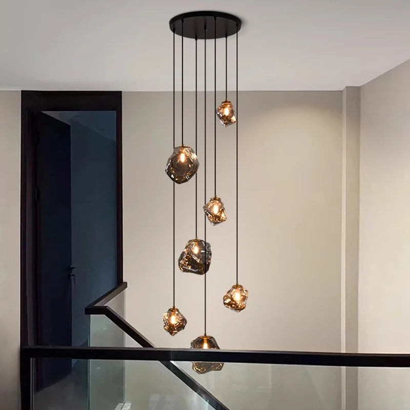 Modern Ring LED Pendant Light - 11 Rings Dimmable with Remote Control