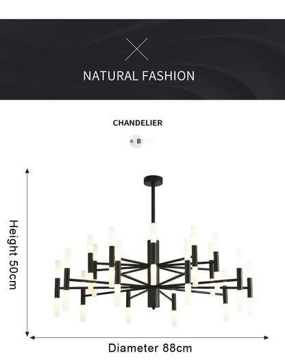 Moderne Nordic Design LED Hanglamp - G4 Kroonluchter Zwart/Goud