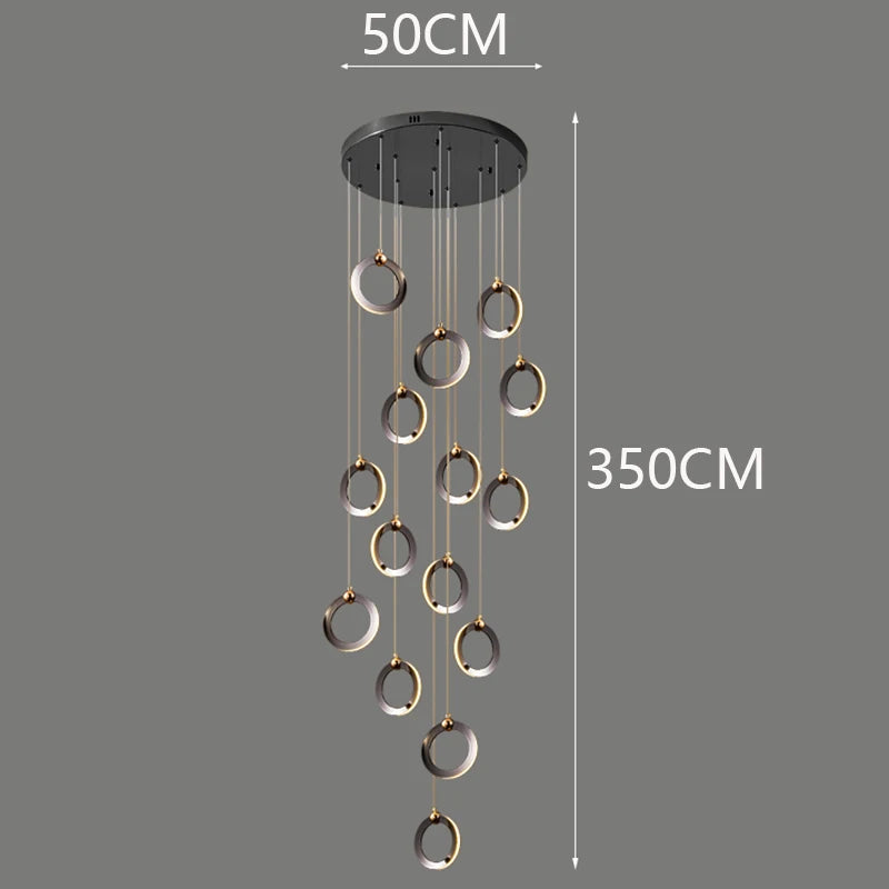 Octo - Modern LED Pendant Light Chandelier for Living Room and Staircase