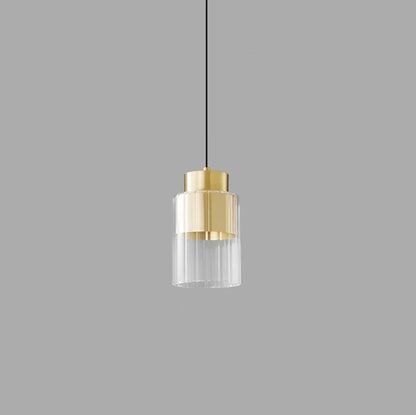 Nordic Glazen LED Hanglamp Zwart / Goud