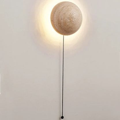 Nordic Limestone Wall Lamp - Natural Stone LED Light for Bedroom & Corridor