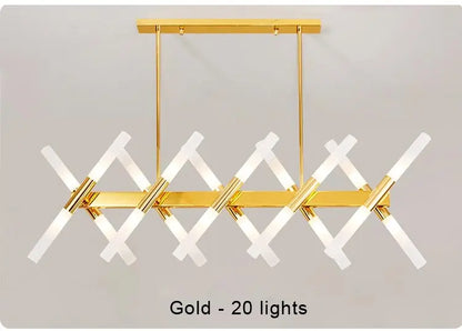 Moderne Nordic Design LED Hanglamp - G4 Kroonluchter Zwart/Goud