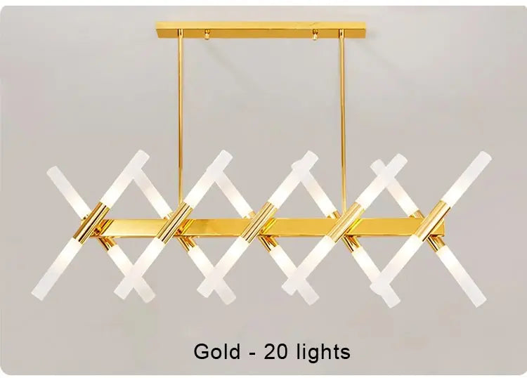 Moderne Nordic Design LED Hanglamp - G4 Kroonluchter Zwart/Goud
