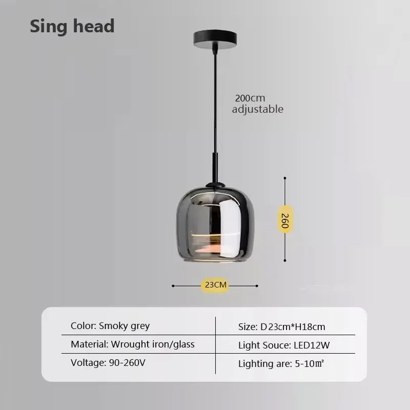 Glas-Pendelleuchte – Moderner LED-Kronleuchter für Wohn- und Essbereich