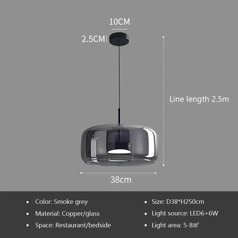 Nordic Glass Pendant Light - Minimalist Luxury Chandelier