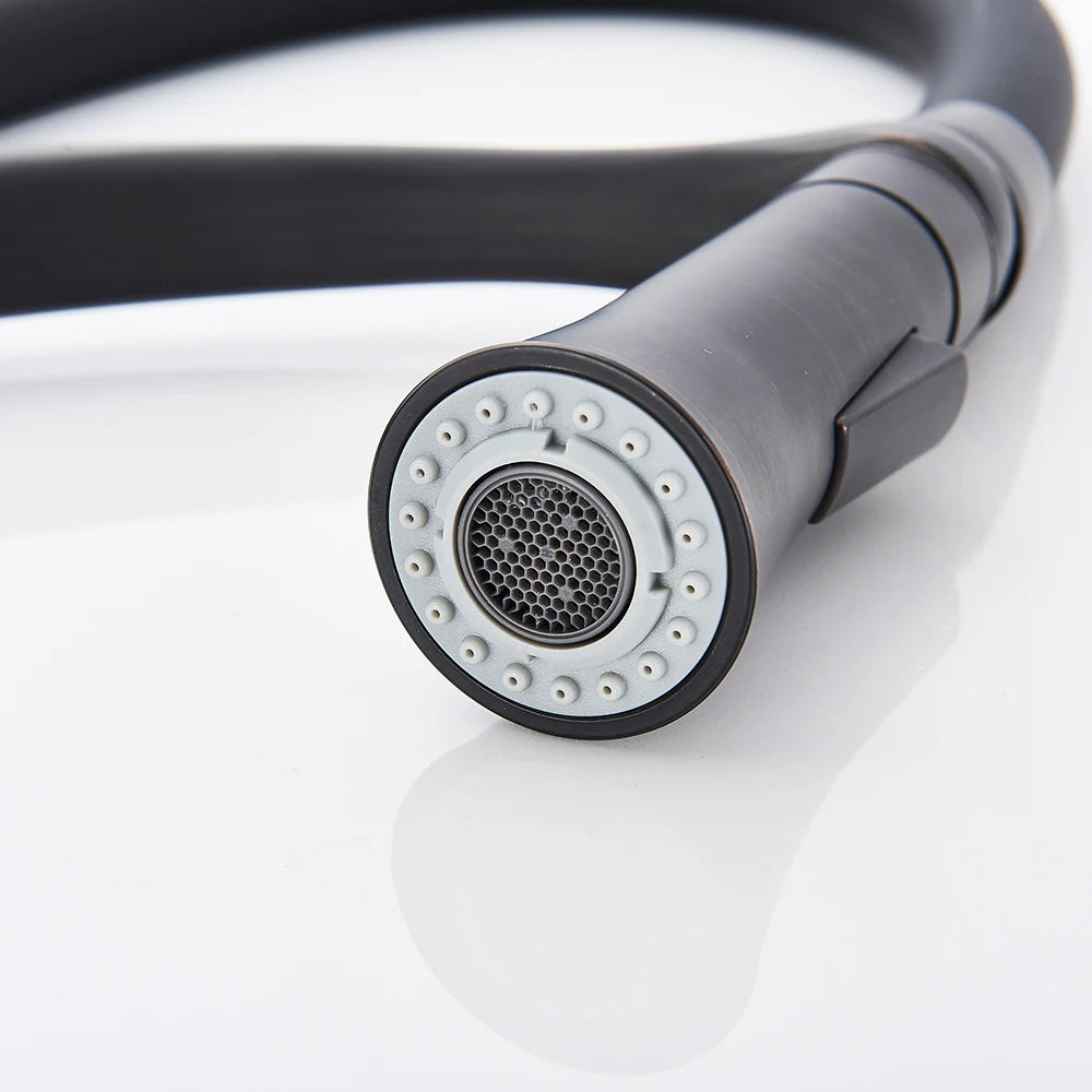 Matte Black Kitchen Faucet – Pull-Down Swivel Spout | Deck Mounted Mixer Tap